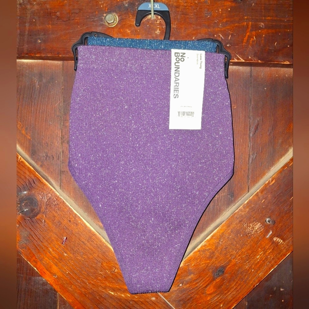 🍀3/15 No Boundaries Purple High-Waisted Bikini Bottom